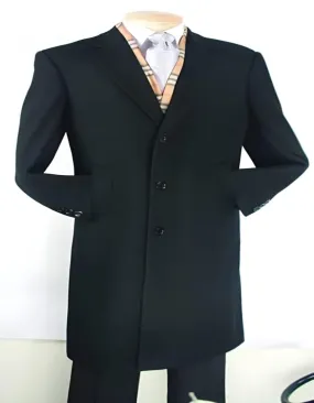 Dark color black Fully Lined Wool fabric Blend | Winter men's Topcoat Sale