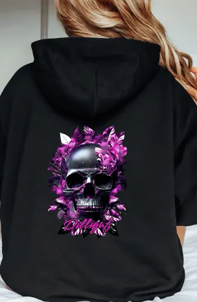 Dark Purple Skull Pullover Hoodie