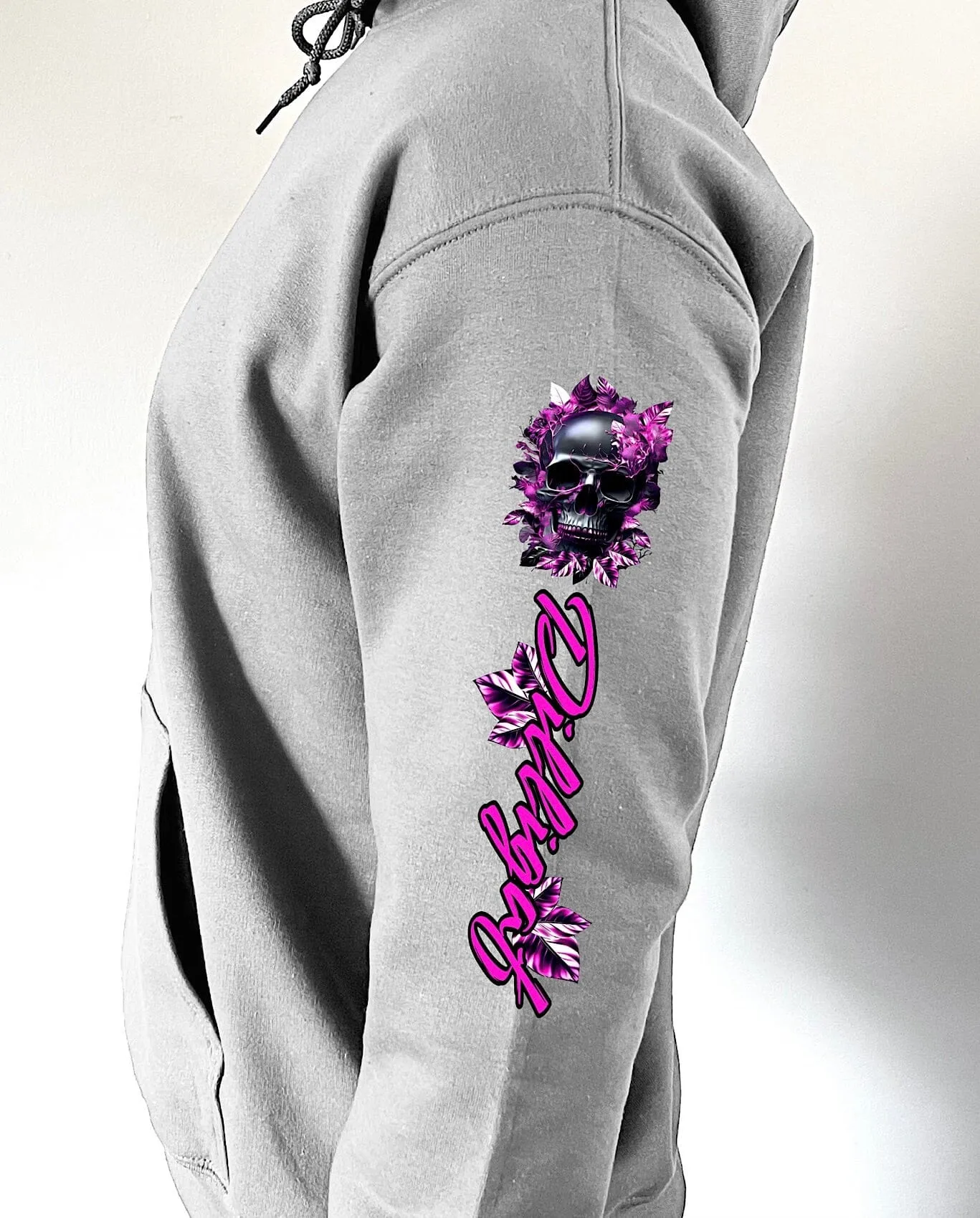 Dark Purple Skull Pullover Hoodie