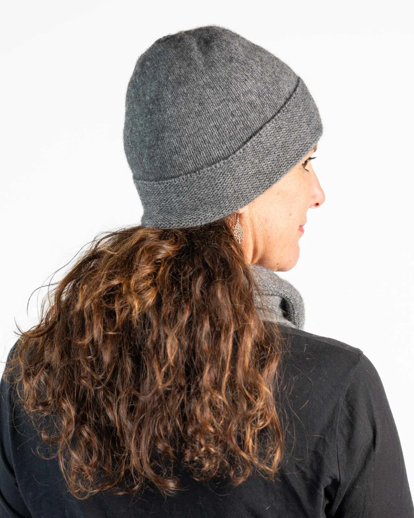 Dark Silver Plain Beanie Hat - NX101