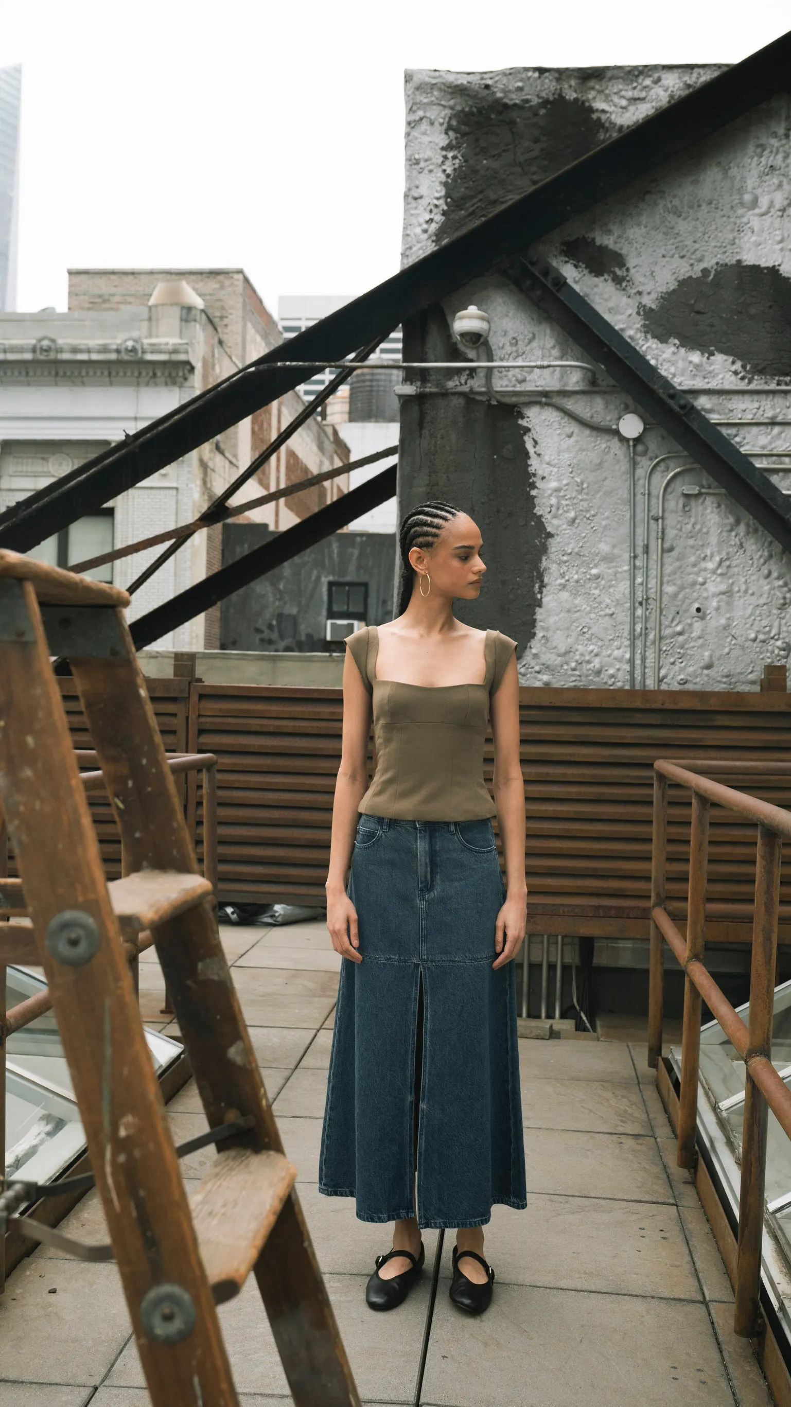 Denim Maxi Skirt