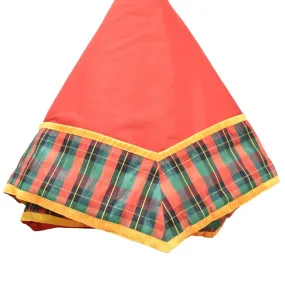 Diamond Shaped Red Plaid Tree Skirt