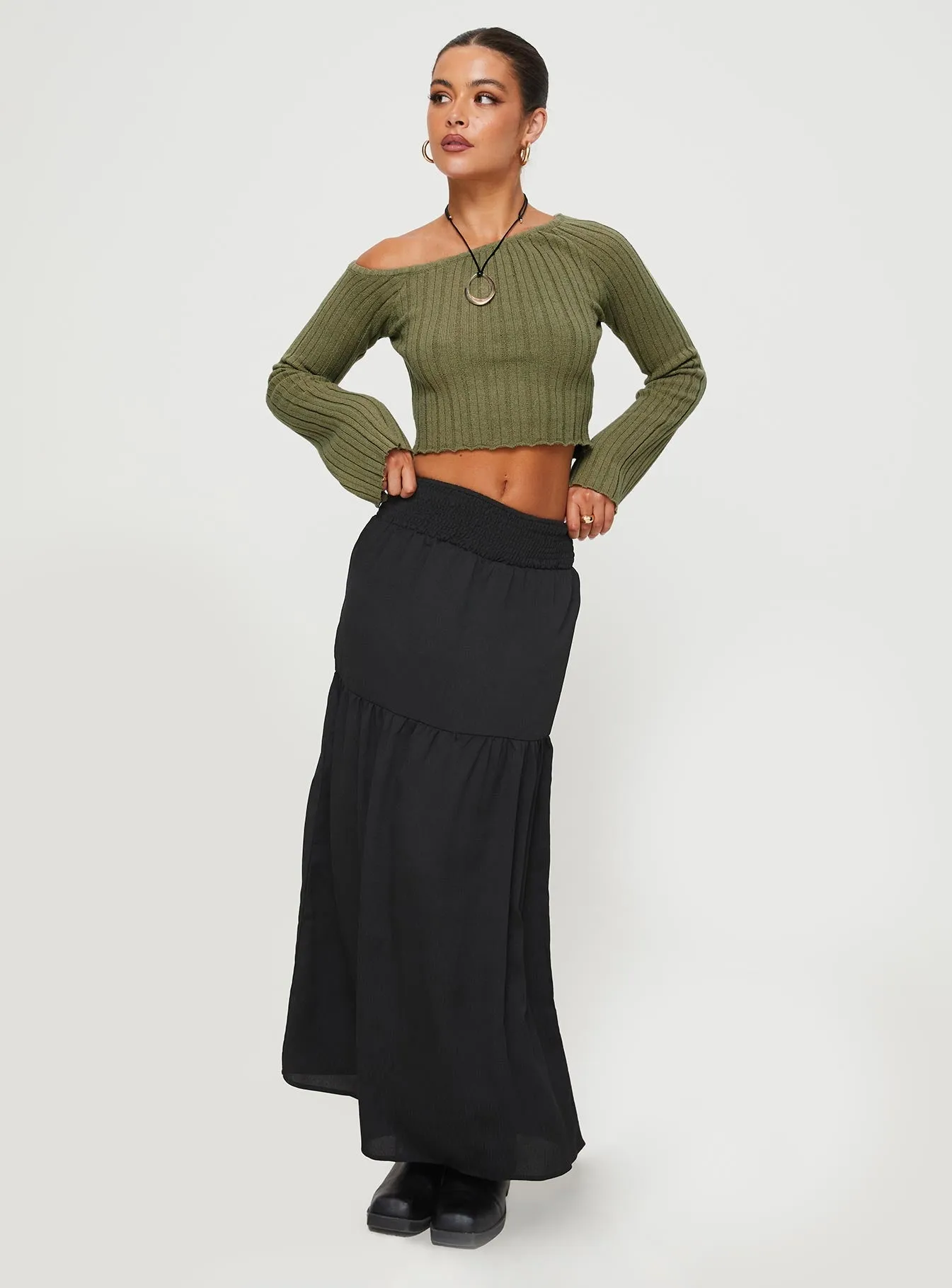 Dion Maxi Skirt Black