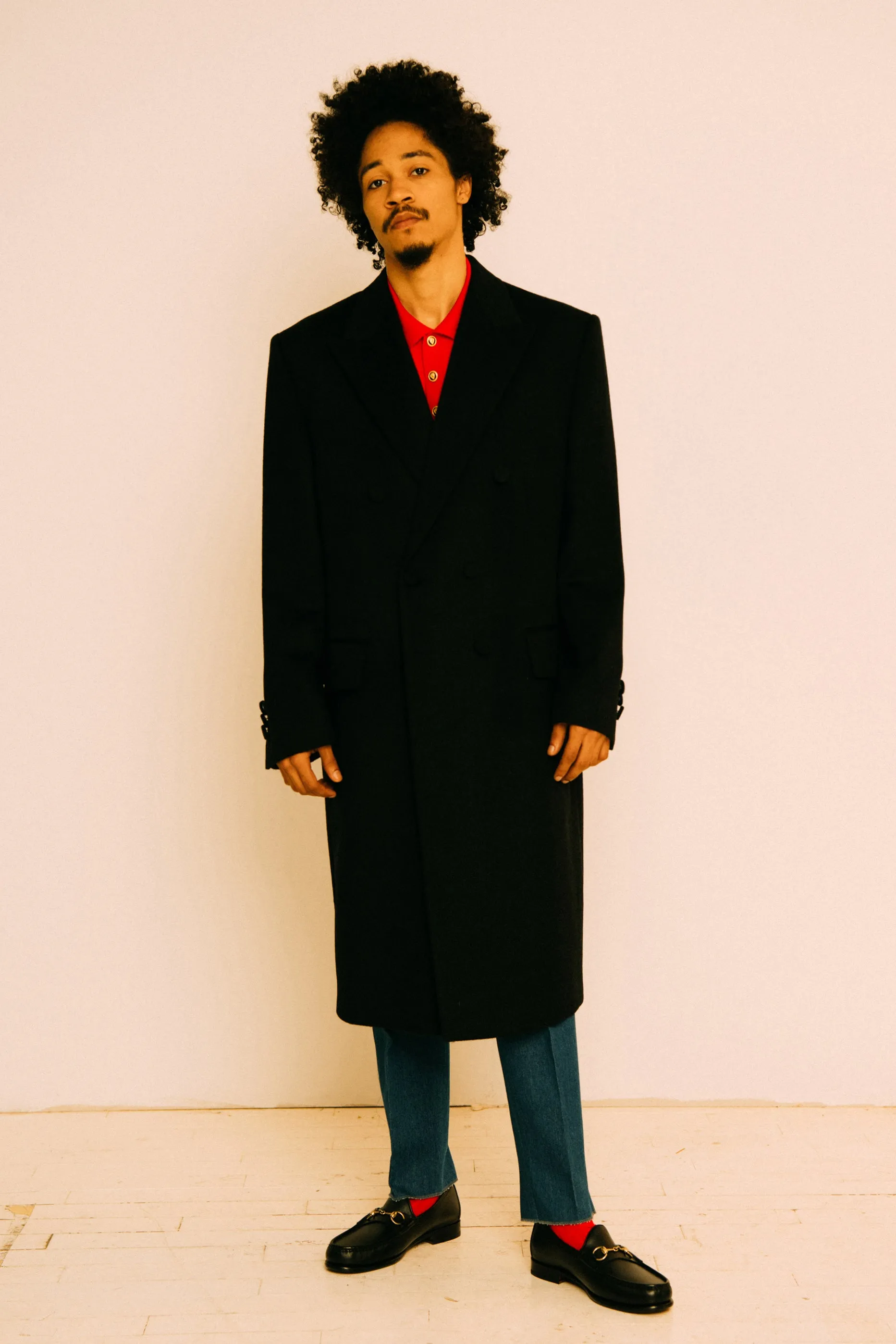 DONNIE HEATHER BLACK OVERCOAT