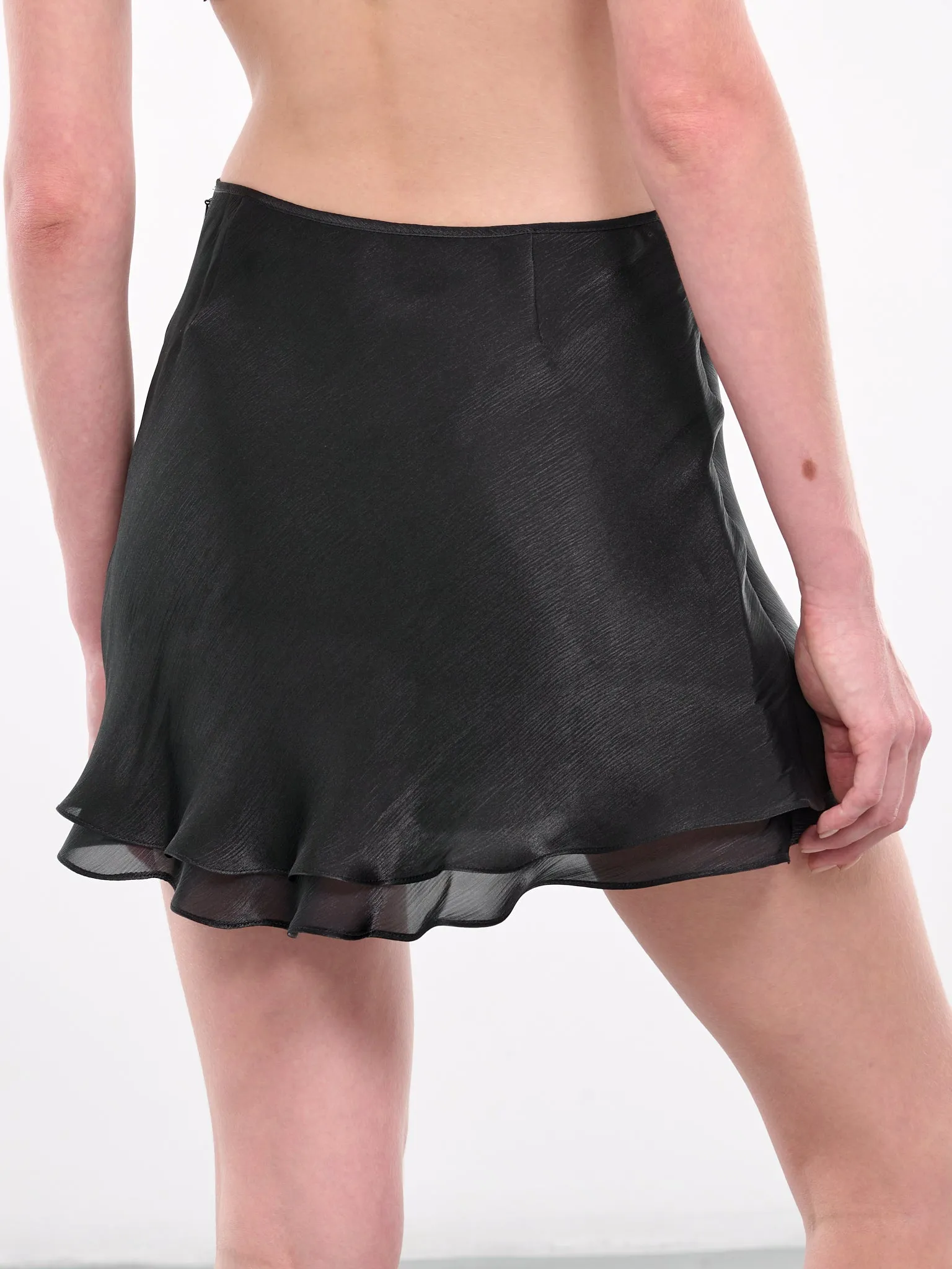 Double Layer Mini Skirt (002106-147-BLACK)