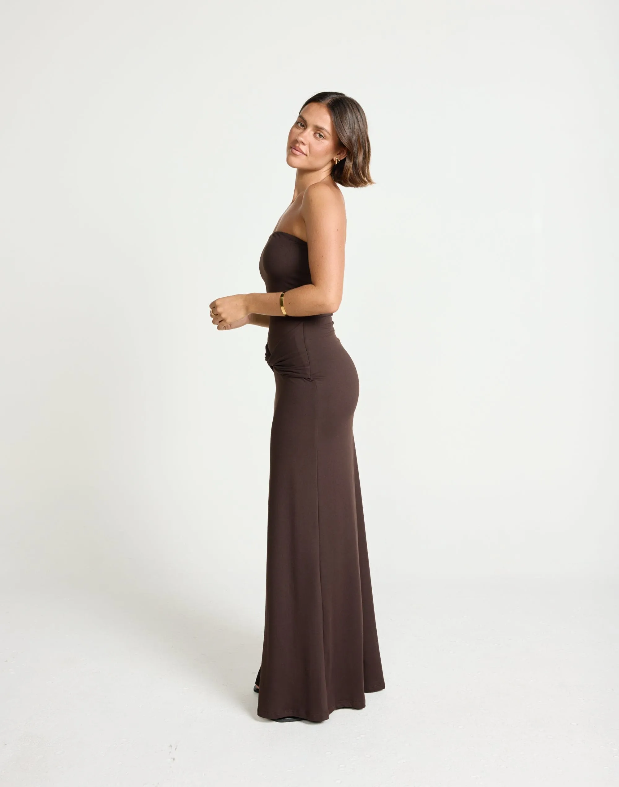 Edela Maxi Dress (Chocolate)