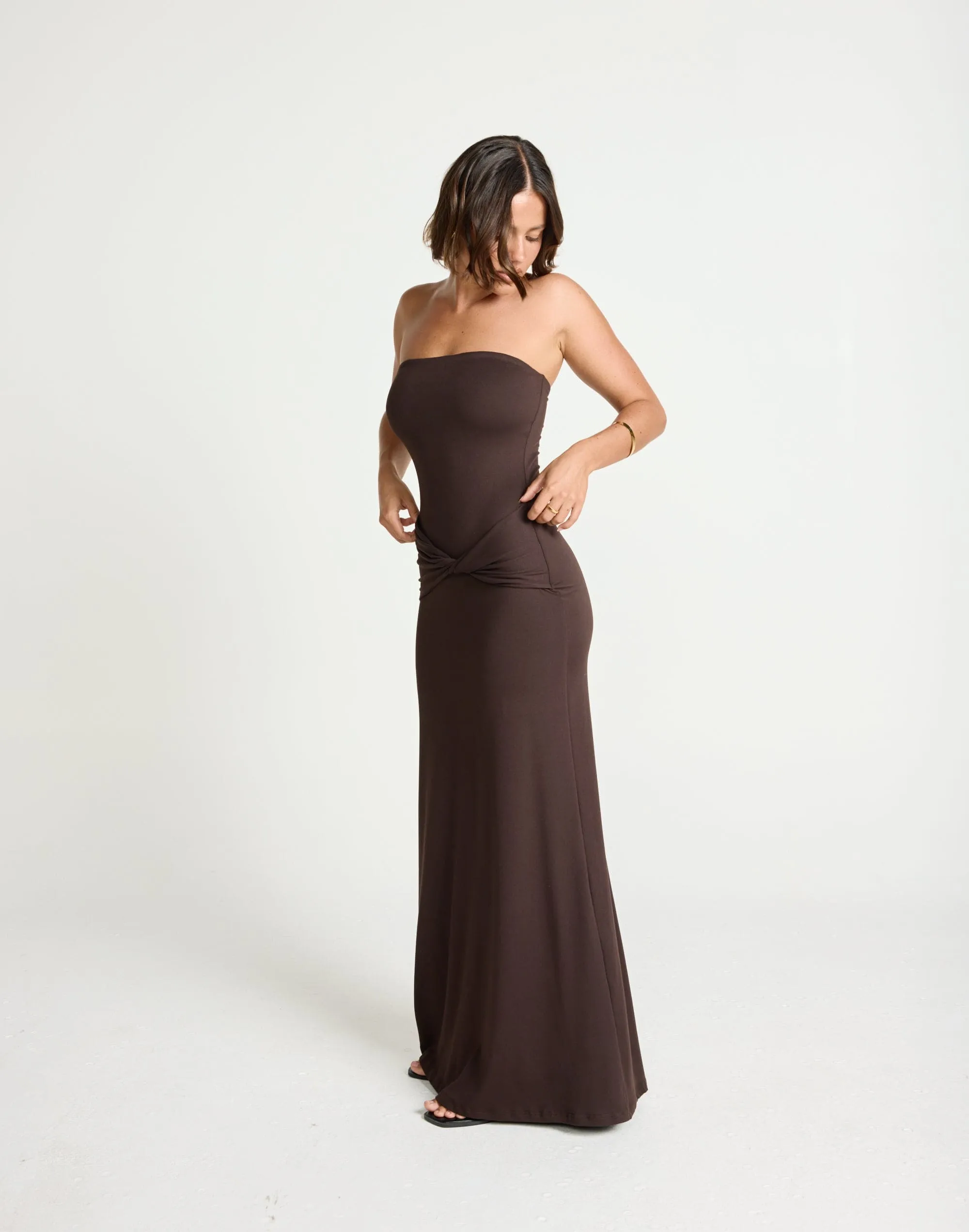 Edela Maxi Dress (Chocolate)