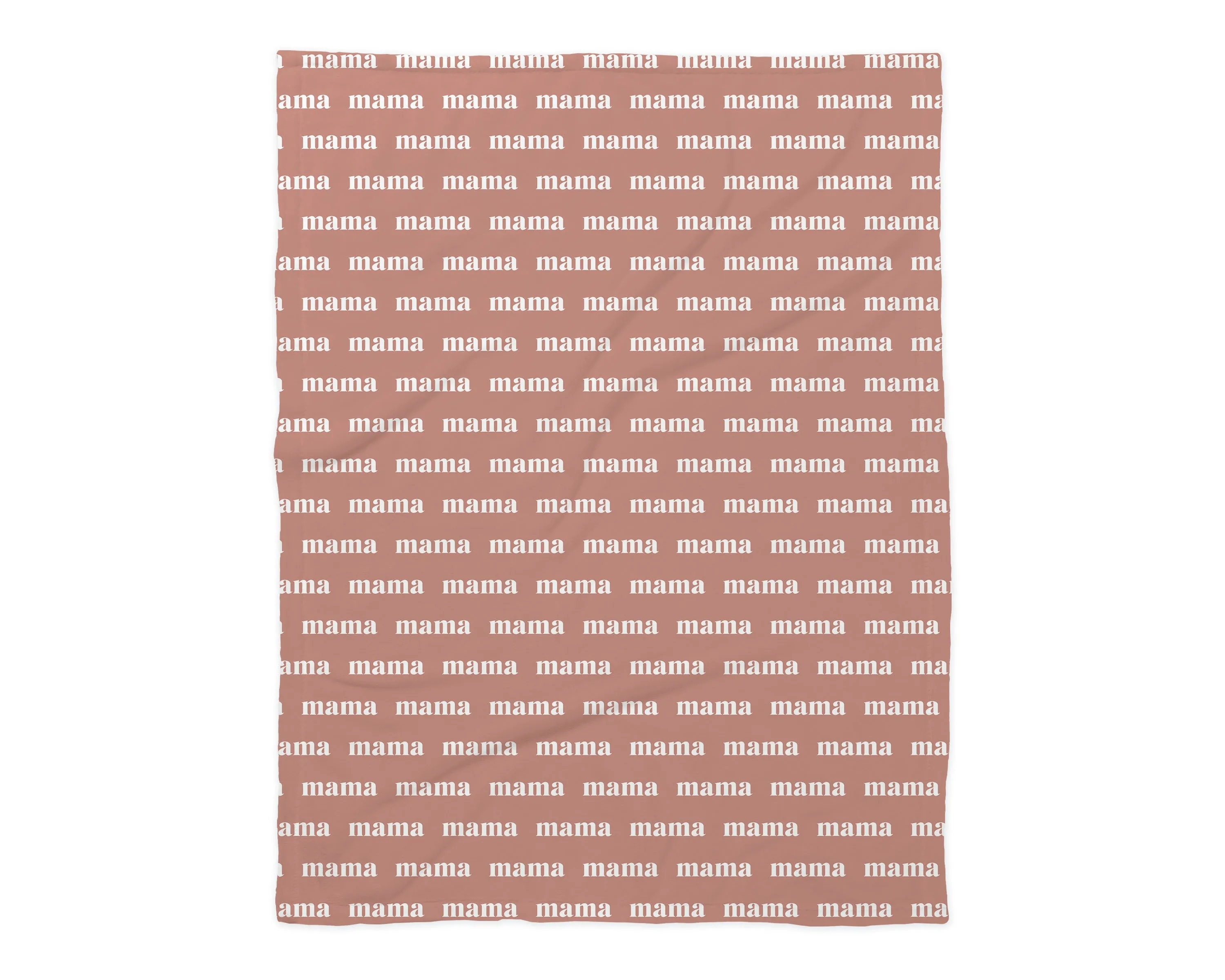 Family Name Minky Blanket - Solid Background Name Repeat *2 Layer