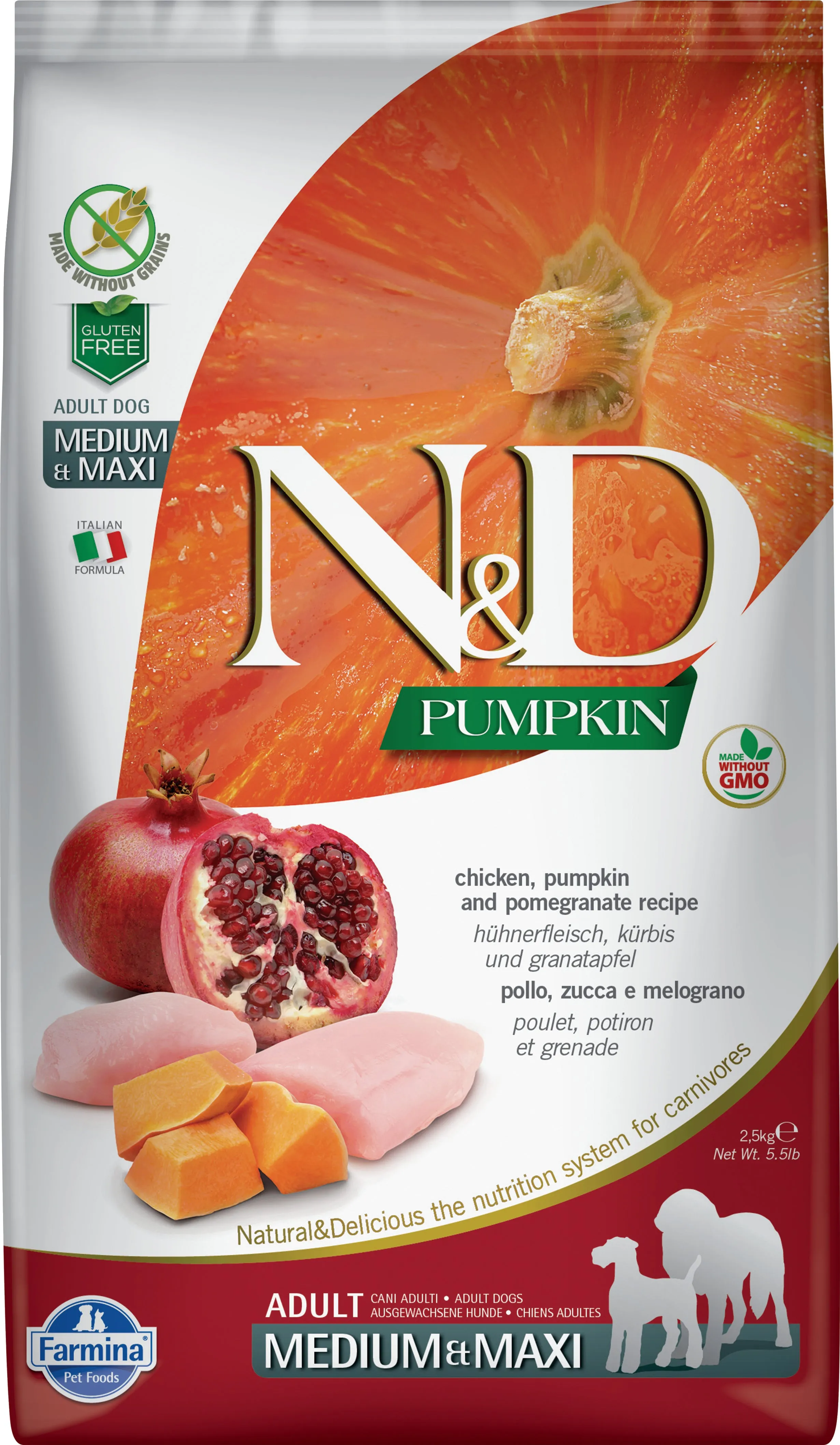 Farmina Pumpkin Chicken & Pomegranate Adult Medium & Maxi