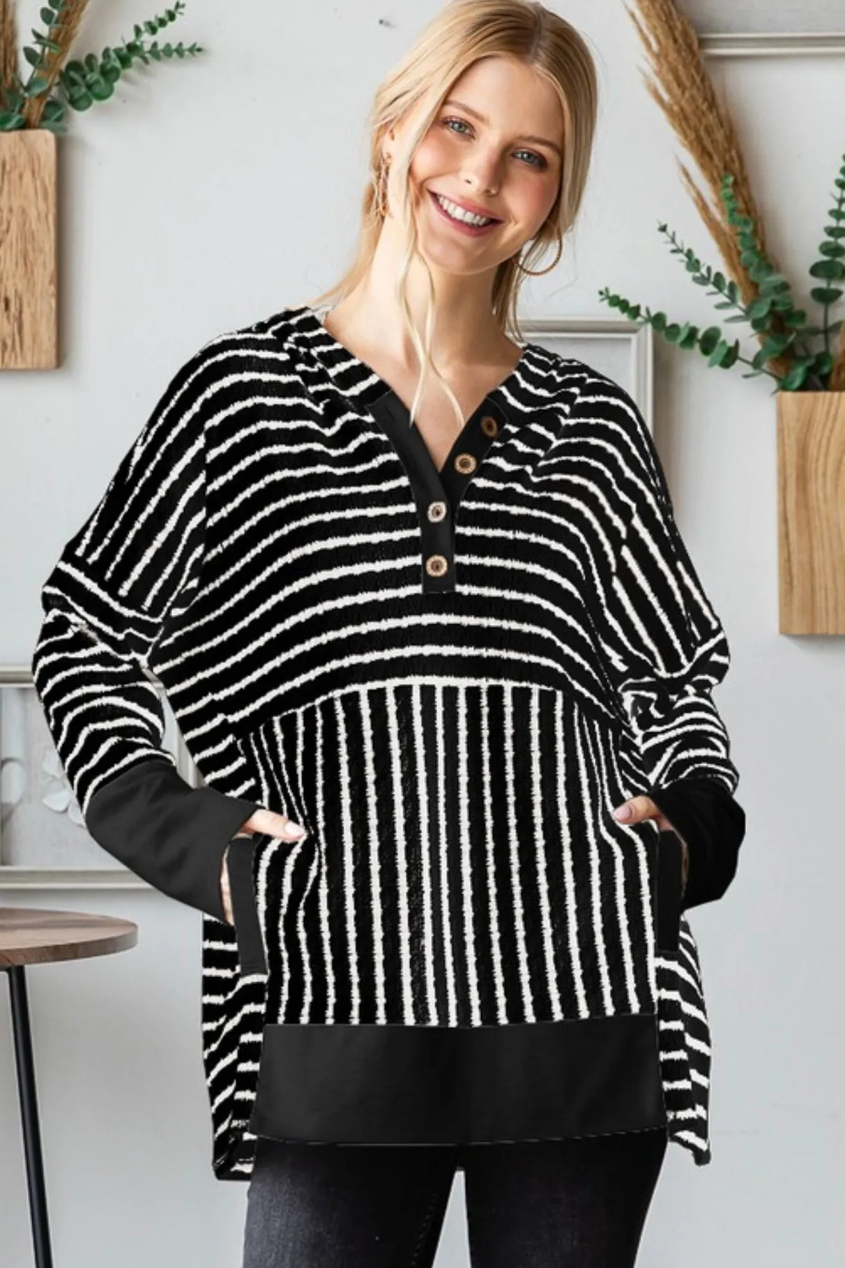 Feeling Good Striped Hoodie - 2 Colors!