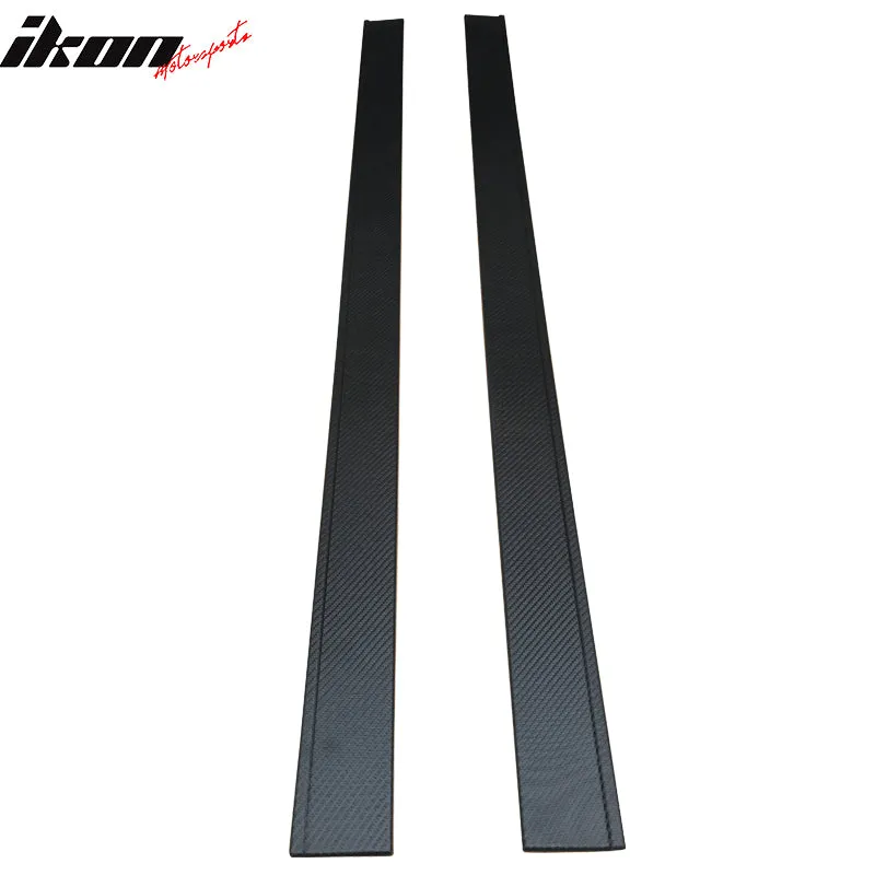 Fits 11infiniti G37 Side Skirt Extension Bottom Line Lip CF Texture