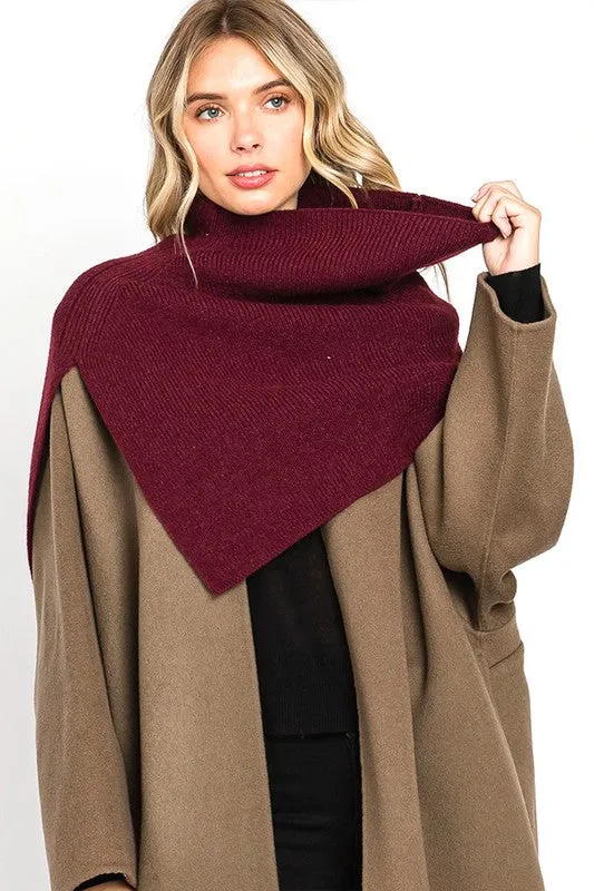 Flat Knit Neck Warmer Scarf