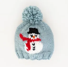 Frosty Snowman Surf Blue Beanie Hat