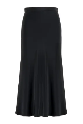 GLADIOLUS BLACK SILK SLIP SKIRT