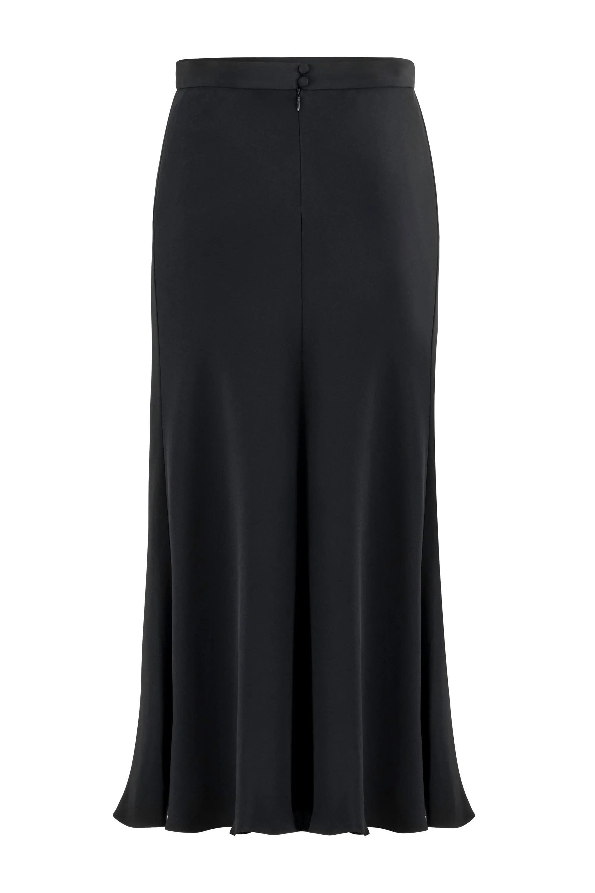 GLADIOLUS BLACK SILK SLIP SKIRT