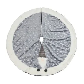 Grey Gonk Tree Skirt With Fur 116cm