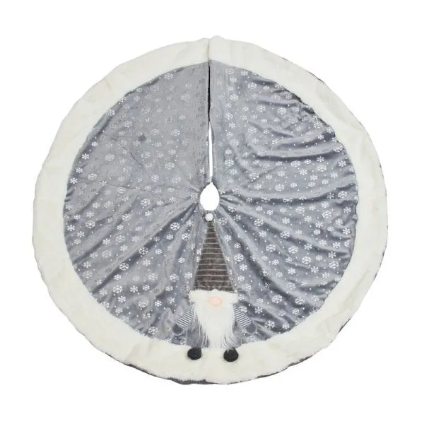 Grey Gonk Tree Skirt With Fur 116cm