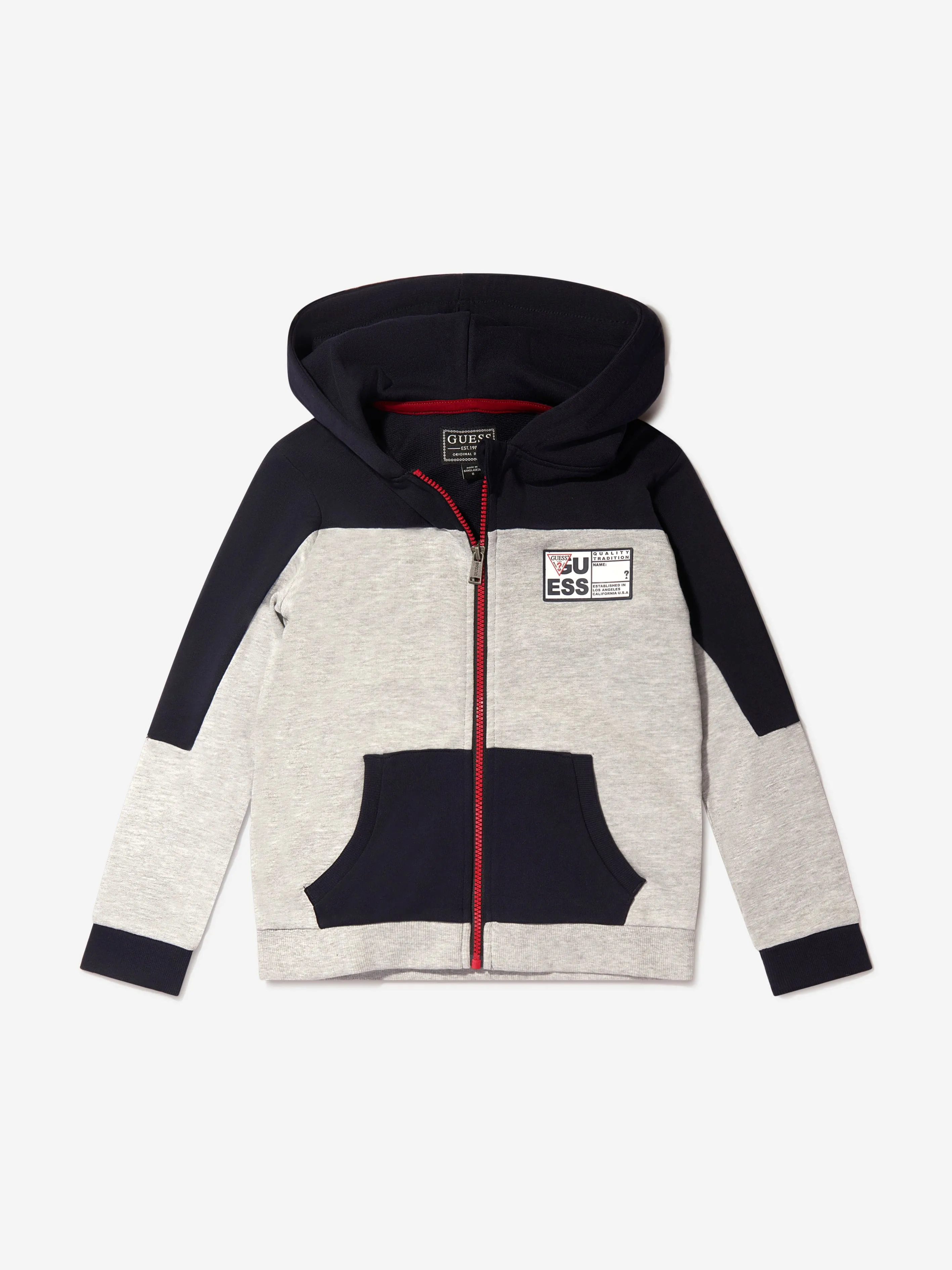 Guess Boys Branded Zip Up Hoodie