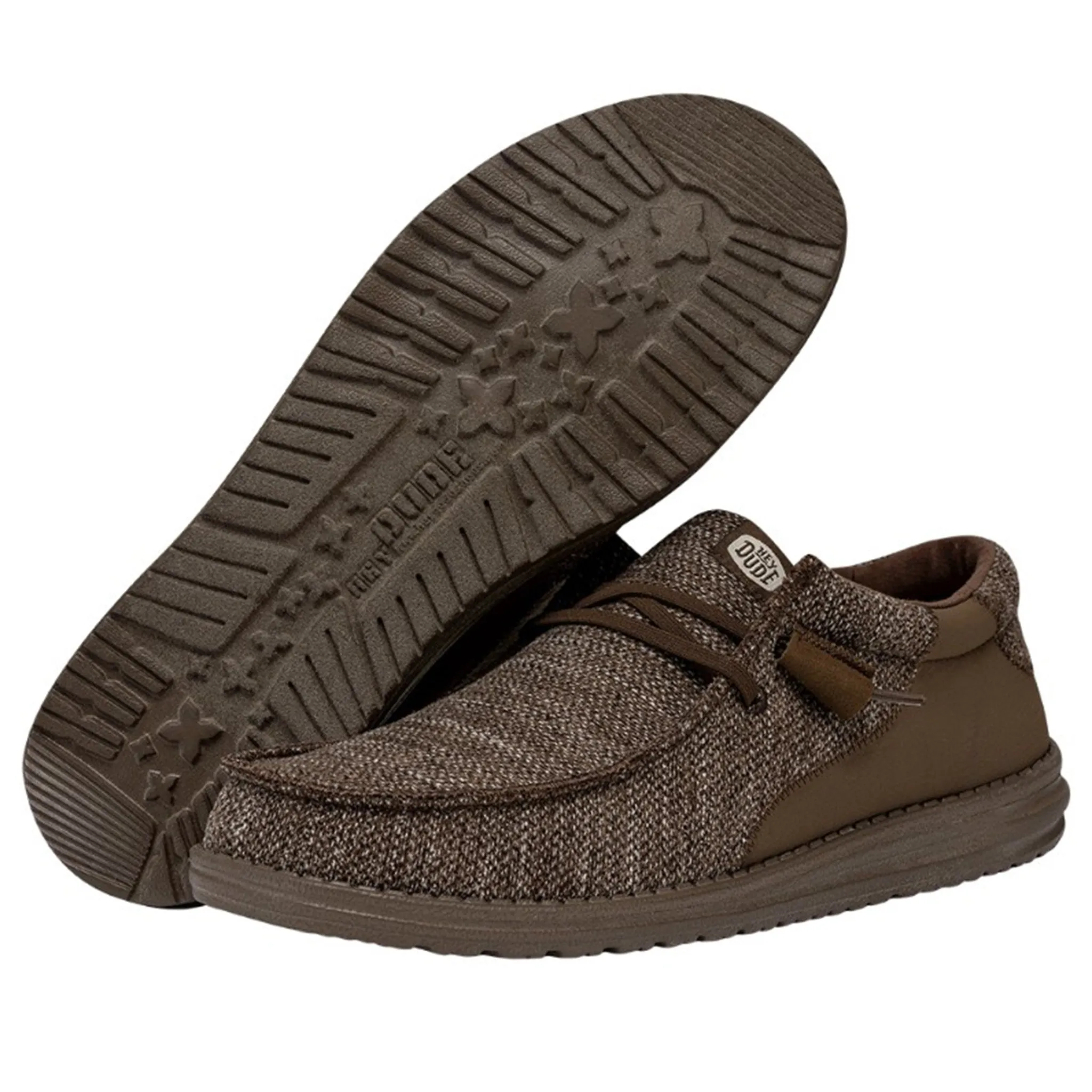 Hey Dude Wally Stitch Fleck Woven Brown