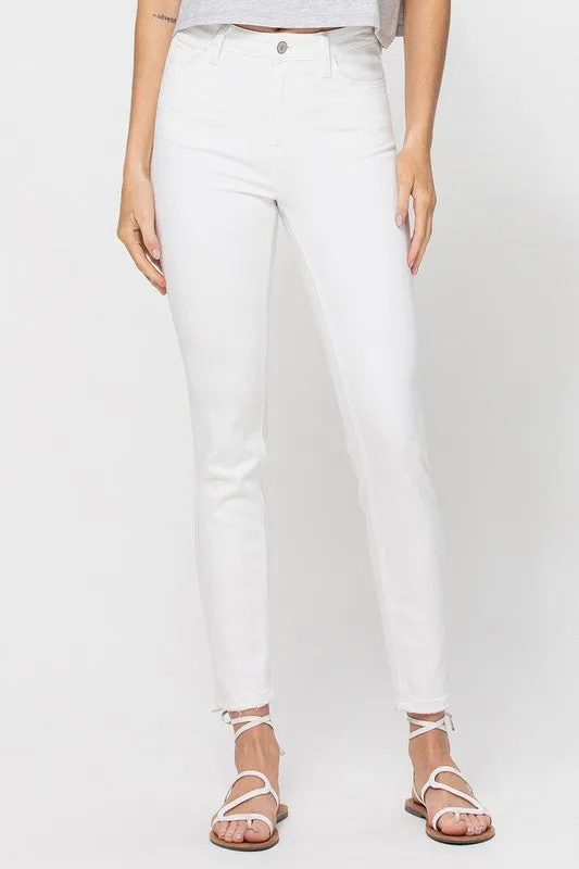 HIGH RISE SKINNY ANKLE LENGTH JEANS  (VINTAGE WHITE)