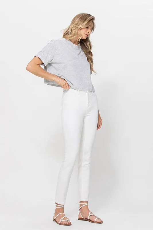 HIGH RISE SKINNY ANKLE LENGTH JEANS  (VINTAGE WHITE)