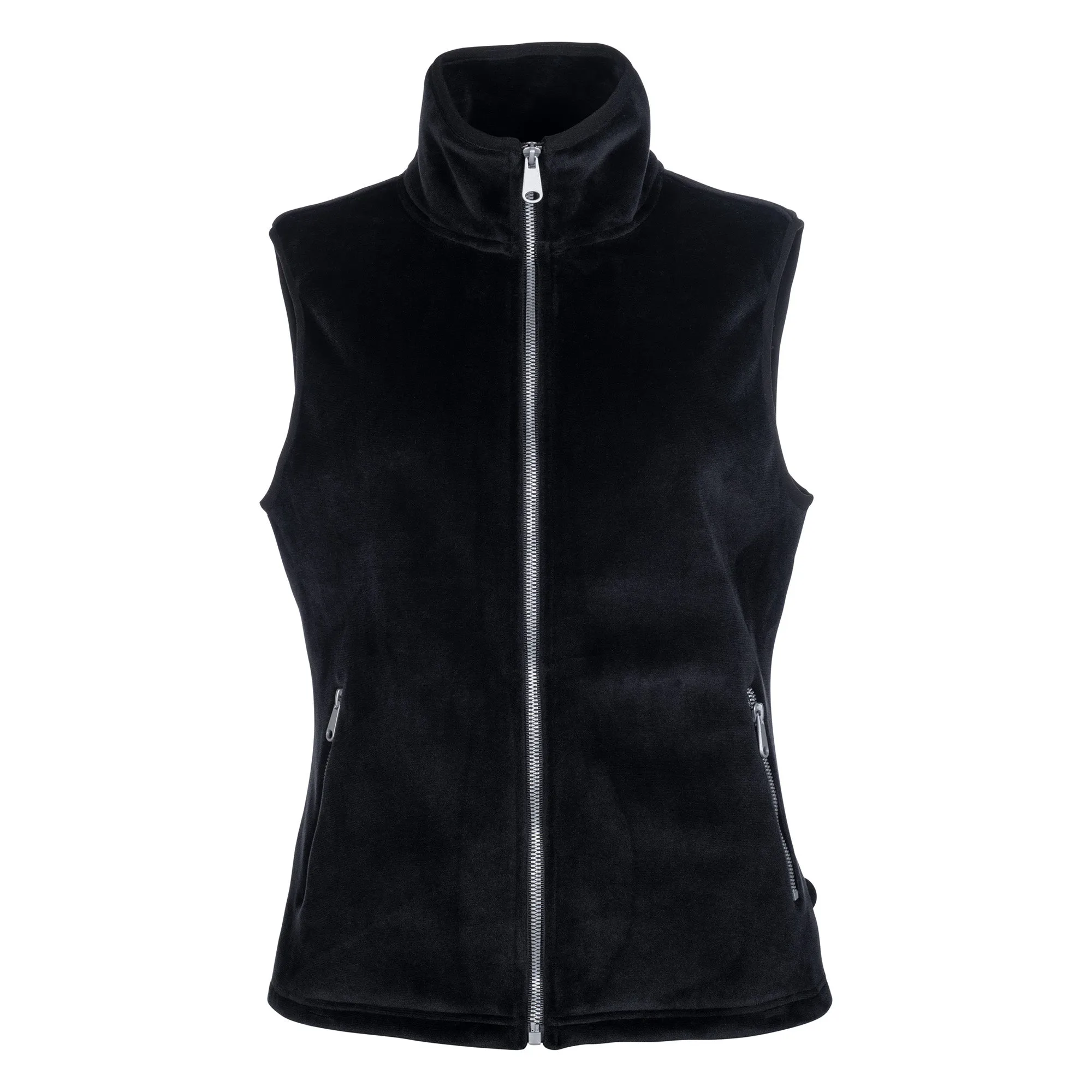 Hkm Ladies Leana Plush Gilet - Black