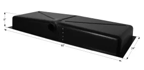 Holding Tank Center Side Drain 60" x 24" x 8" - 30 US Gallon Capacity. HT140SD