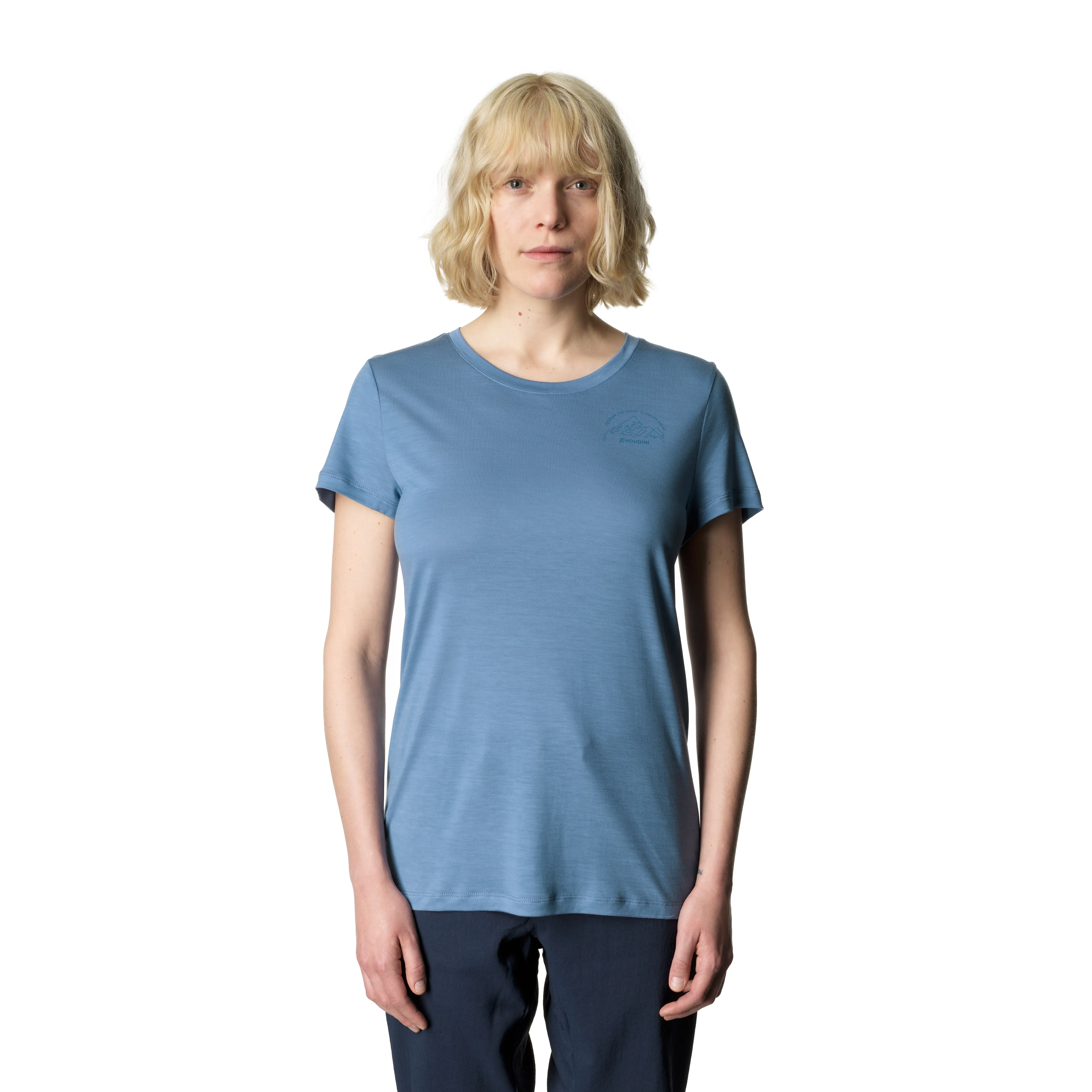 Houdini Women&#x27;s Tree Message Tee True Blue | Buy Houdini Women&#x27;s Tree Message Tee True Blue here | Outnorth