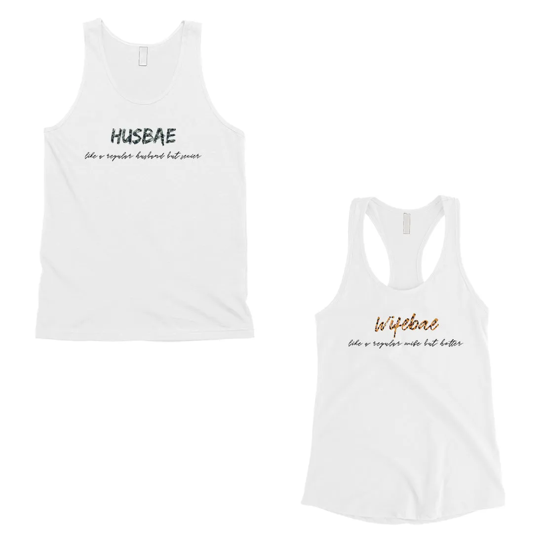 Husbae Wifebae Leopard Military Matching Couple Tank Tops Gifts