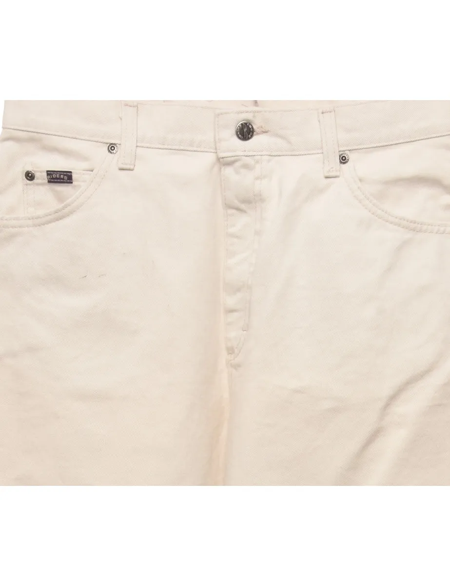 Ivory Tapered Jeans - W32 L32