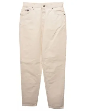 Ivory Tapered Jeans - W32 L32