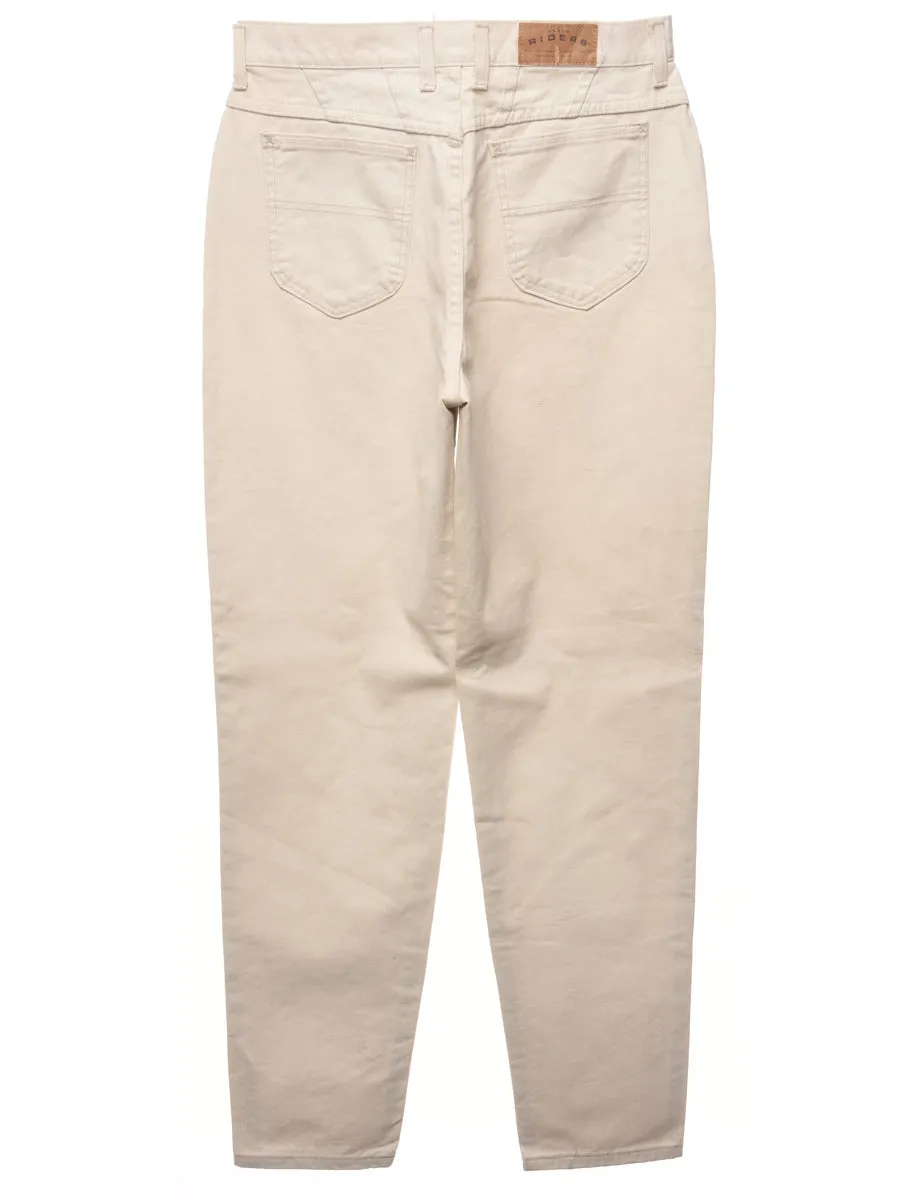 Ivory Tapered Jeans - W32 L32