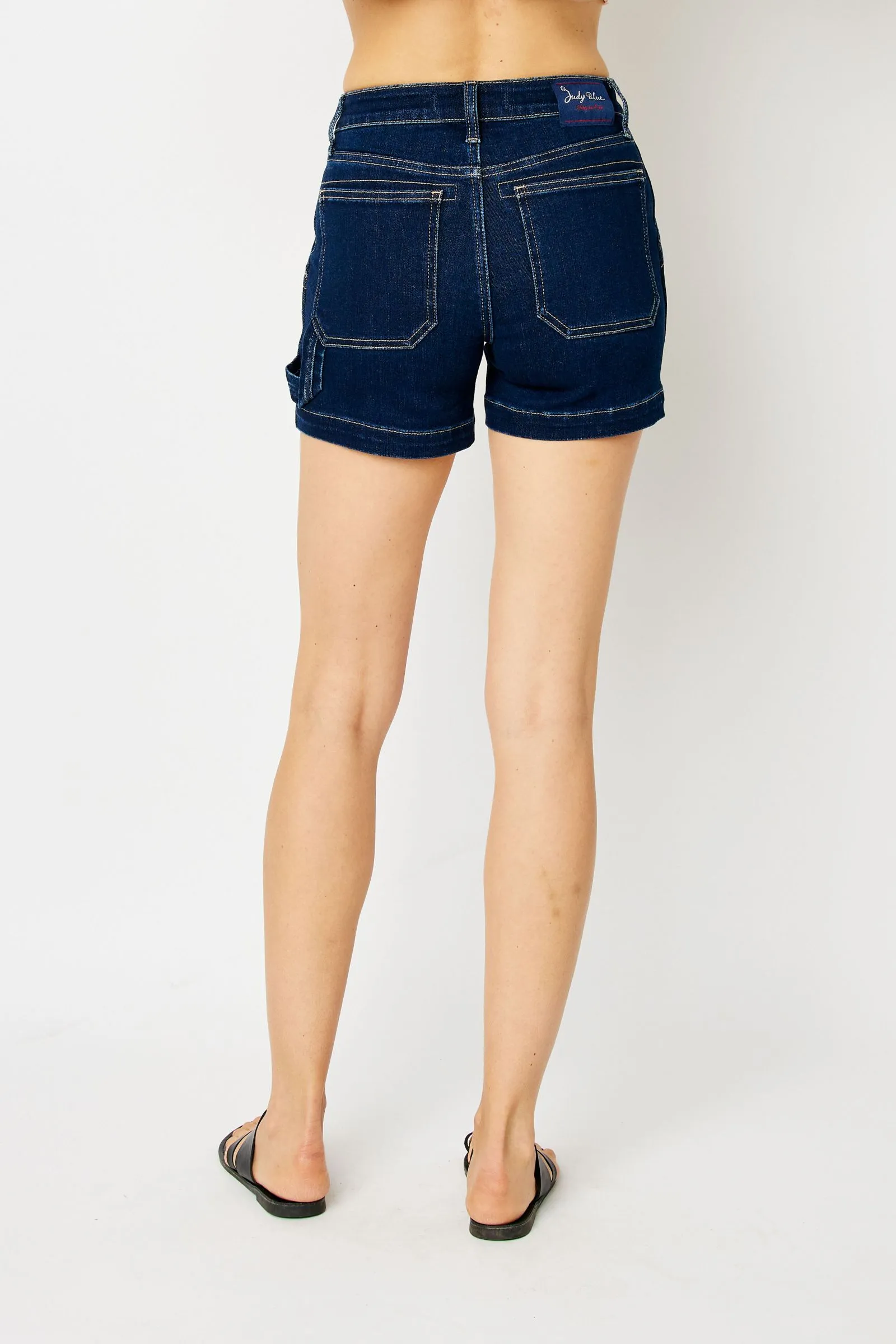 Judy Blue Dark Denim Mid Rise Carpenter Short - 150243