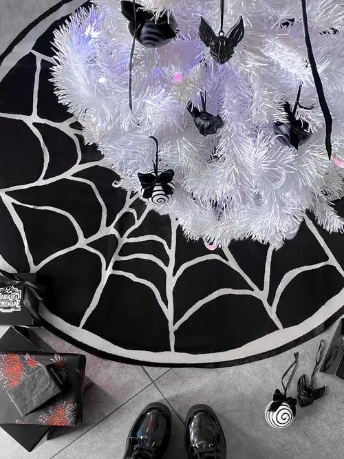 Killstar Webbed Velvet Christmas Tree Skirt SPOOKMAS