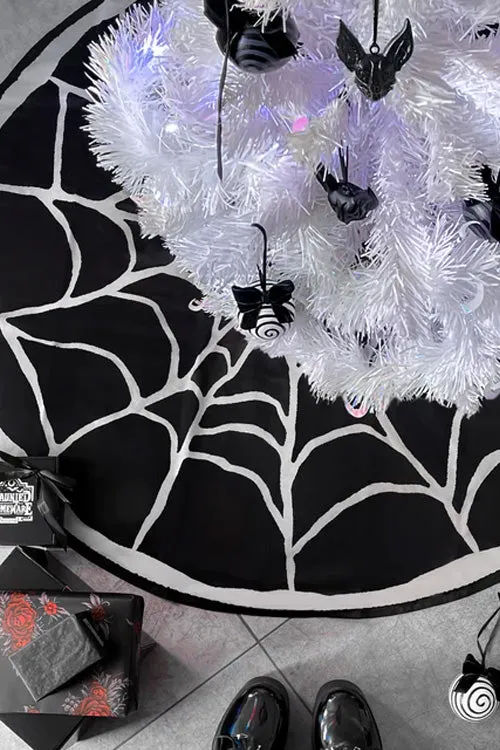 Killstar Webbed Velvet Christmas Tree Skirt SPOOKMAS