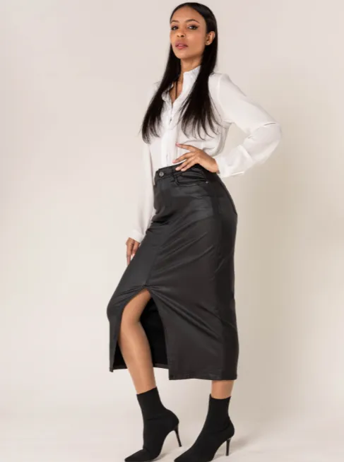 Kimberly Vegan Leather Skirt