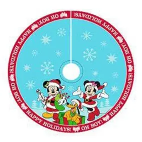 Kurt Adler - Mickey Mouse and Minnie Mouse Satin 48" Tree Skirt