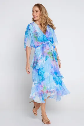 Loira Silk Dress - Celeste Dream