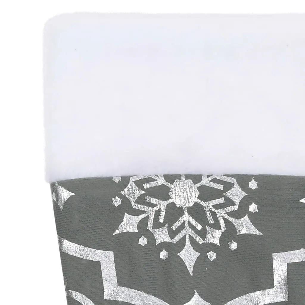 Luxury Christmas Tree Skirt with Sock Grey 150 cm Fabric