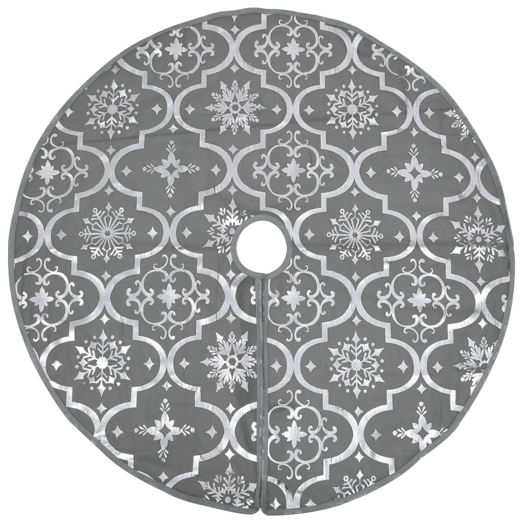 Luxury Christmas Tree Skirt with Sock Grey 150 cm Fabric