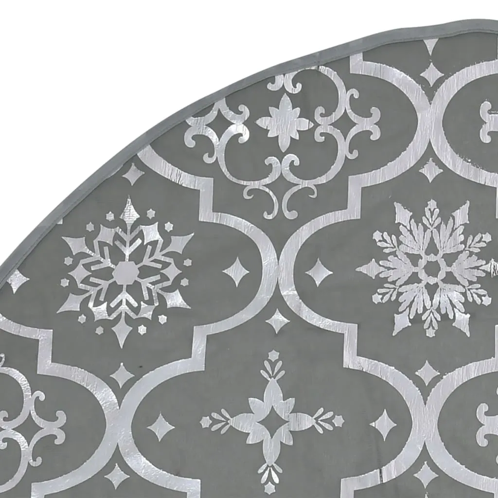 Luxury Christmas Tree Skirt with Sock Grey 150 cm Fabric