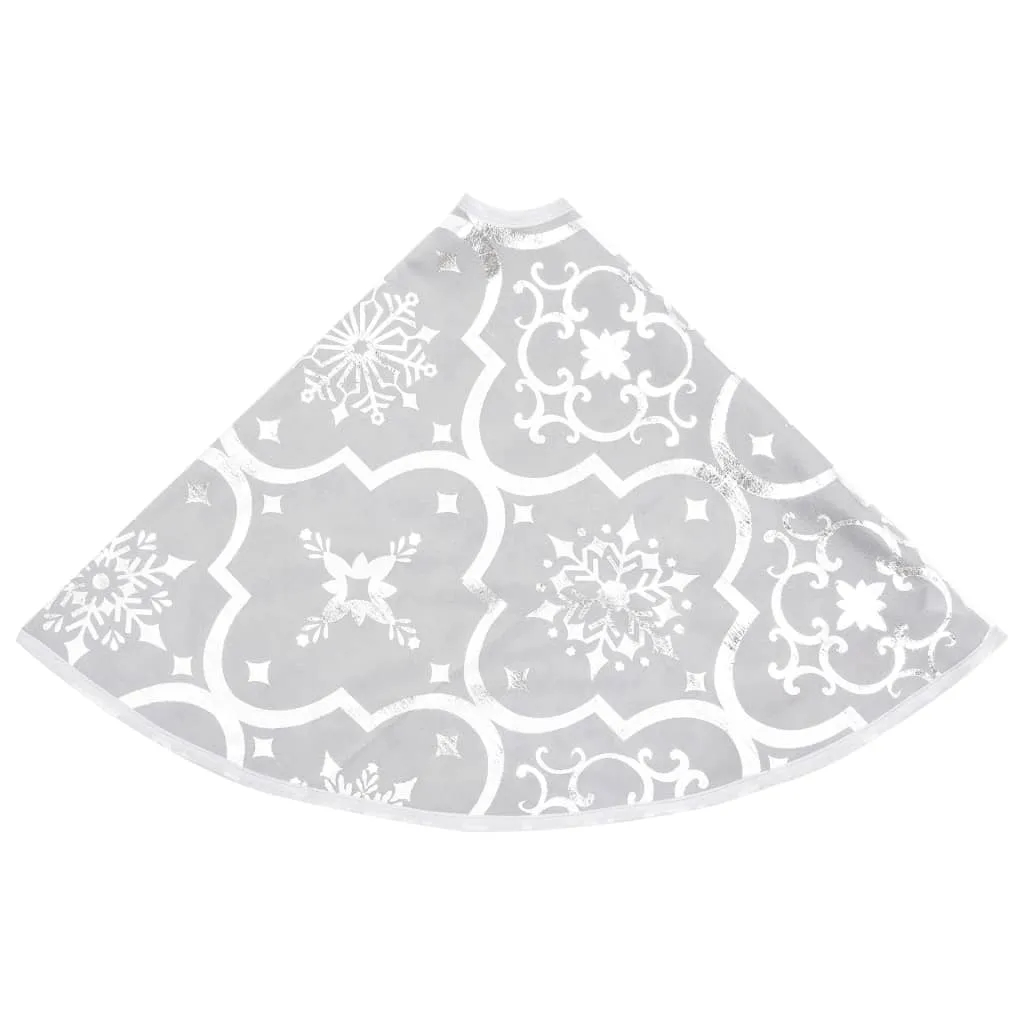 Luxury Christmas Tree Skirt with Sock White 150 cm Fabric