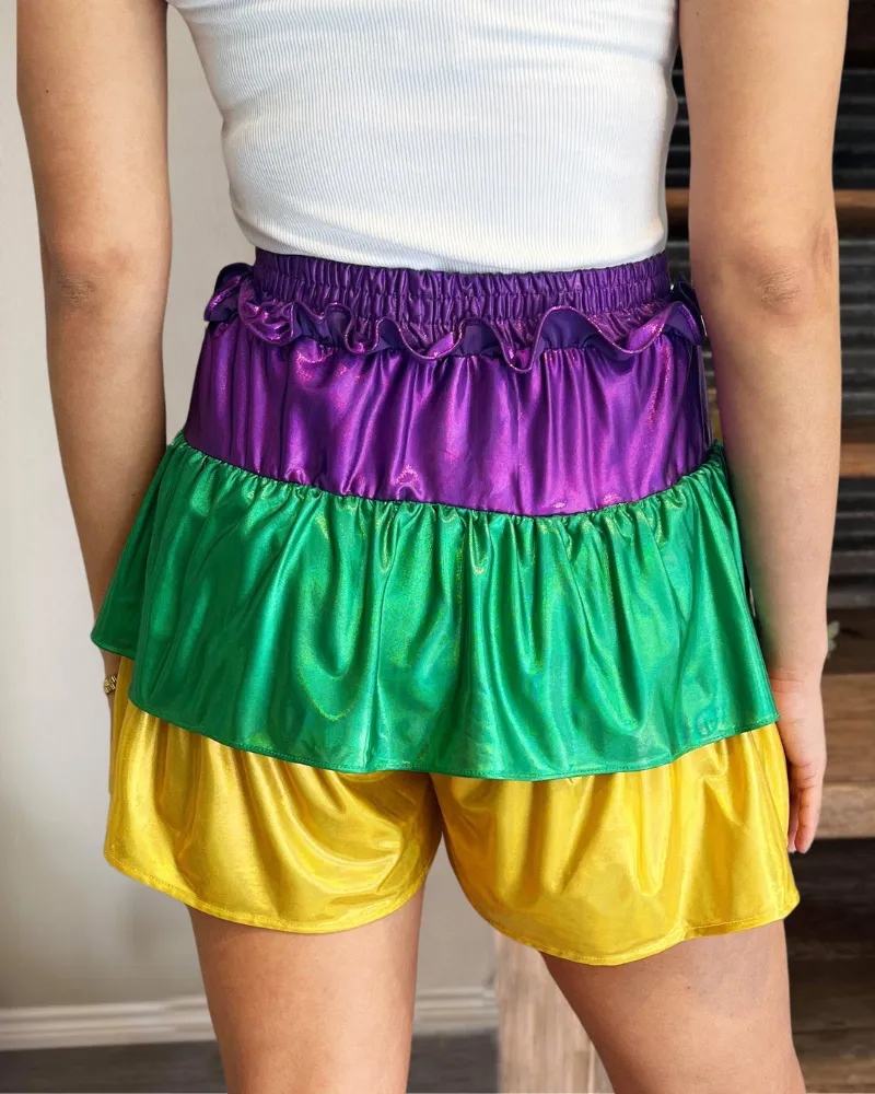 Mardi Gras Metallic Layered Skirt