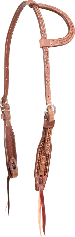 Martin Copper Dots and Rope Tooled Slip Ear Headstall