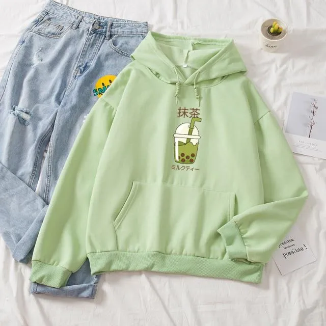 Matcha Milk Tea Soft Hoodie