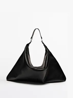 Maxi nappa leather bag