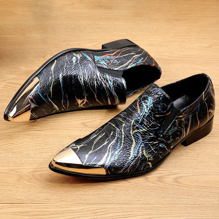 Men Slip On Printed Loafer Shoes