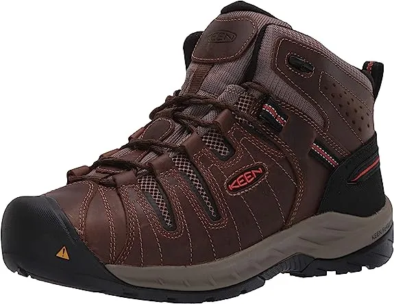 Men's Keen Utility Flint 2 Brown, EH, SR, Mid Hiker Soft Toe Boot.