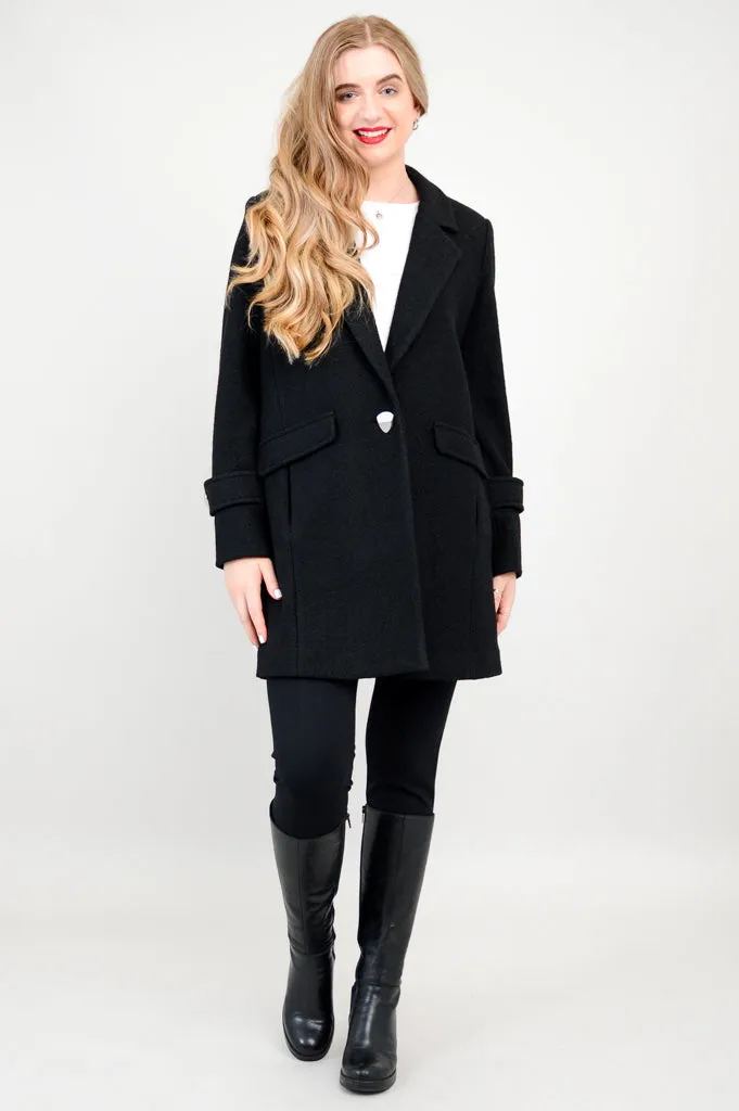 Milan Coat, Black, Wool