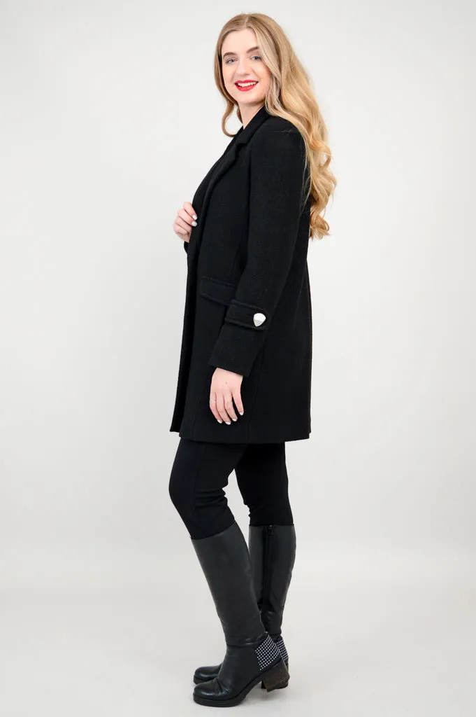 Milan Coat, Black, Wool